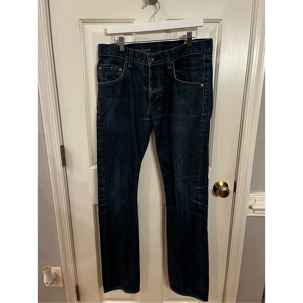 Rag & Bone RB 15X Slim Straight Tailored Workwear Button Fly Jeans sz 33